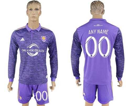 Orlando City SC Personalized Home Long Sleeves Soccer Club Jersey