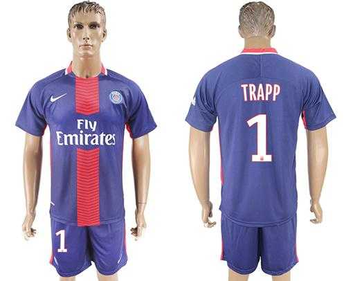 Paris Saint-Germain #1 Trapp Home Soccer Club Jersey