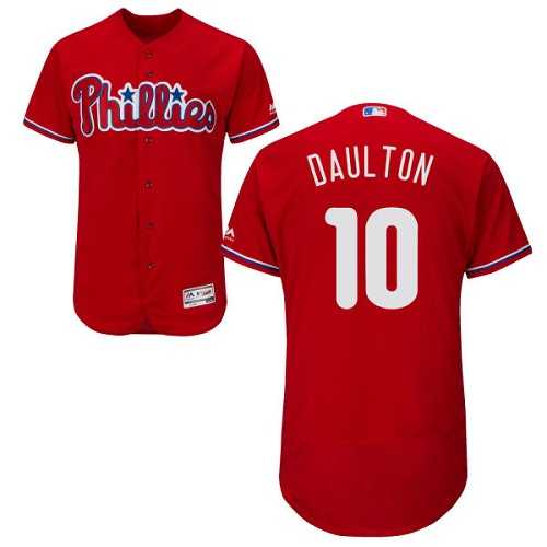 Philadelphia Phillies #10 Darren Daulton Red Flexbase Authentic Collection Stitched MLB Jersey