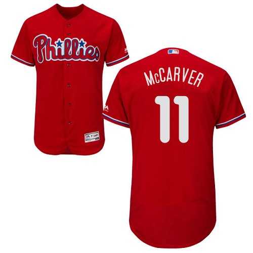 Philadelphia Phillies #11 Tim McCarver Red Flexbase Authentic Collection Stitched MLB Jersey