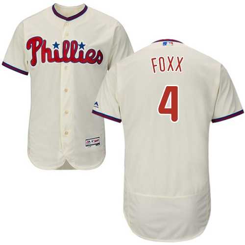 Philadelphia Phillies #4 Jimmy Foxx Cream Flexbase Authentic Collection Stitched MLB Jersey
