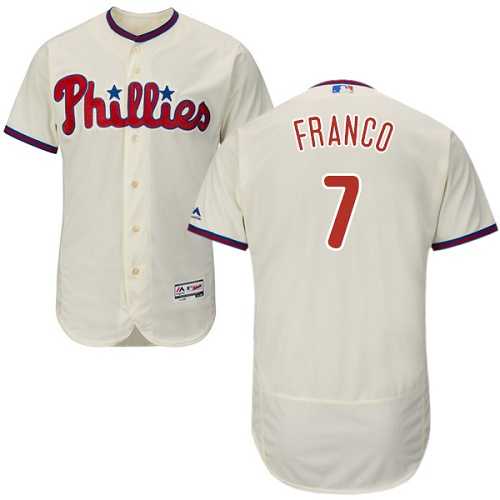 Philadelphia Phillies #7 Maikel Franco Cream Flexbase Authentic Collection Stitched MLB Jersey