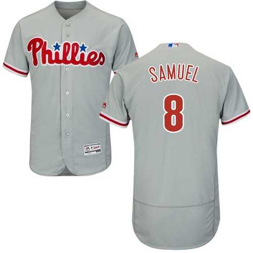 Philadelphia Phillies #8 Juan Samuel Grey Flexbase Authentic Collection Stitched MLB Jersey Philadelphia Phillies #8 Juan Samuel Grey Flexbase Authentic Collection Stitched MLB Jersey