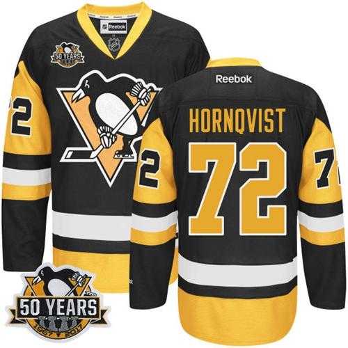 Pittsburgh Penguins #72 Patric Hornqvist Black Alternate 50th Anniversary Stitched NHL Jersey