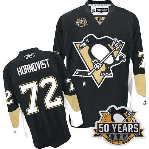 Pittsburgh Penguins #72 Patric Hornqvist Black Home 50th Anniversary Stitched NHL Jersey