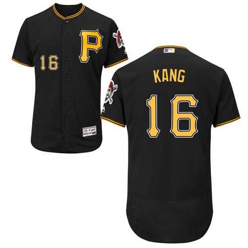 Pittsburgh Pirates #16 Jung-ho Kang Black Flexbase Authentic Collection Stitched MLB Jersey Pittsburgh Pirates #16 Jung-ho Kang Black Flexbase Authentic Collection Stitched MLB Jersey