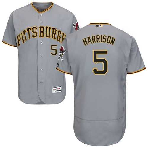 Pittsburgh Pirates #5 Josh Harrison Grey Flexbase Authentic Collection Stitched MLB Jersey