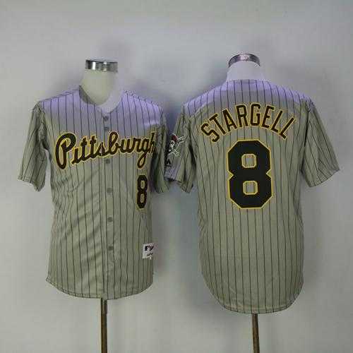 Pittsburgh Pirates #8 Willie Stargell Grey Strip 1997 Turn Back The Clock Stitched MLB Jersey Pittsburgh Pirates #8 Willie Stargell Grey Strip 1997 Turn Back The Clock Stitched MLB Jersey