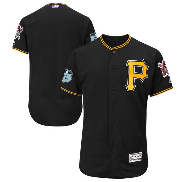 Pittsburgh Pirates Blank Black 2017 Spring Training Flexbase Authentic Collection Stitched Baseball Jersey