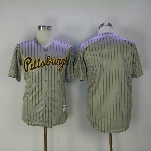 Pittsburgh Pirates Blank Grey Strip 1997 Turn Back The Clock Stitched MLB Jersey
