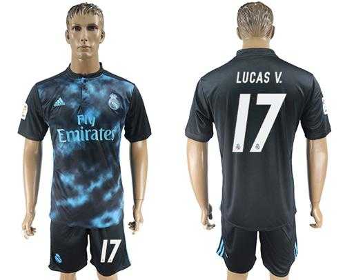 Real Madrid #17 Lucas V. Away Soccer Club Jersey