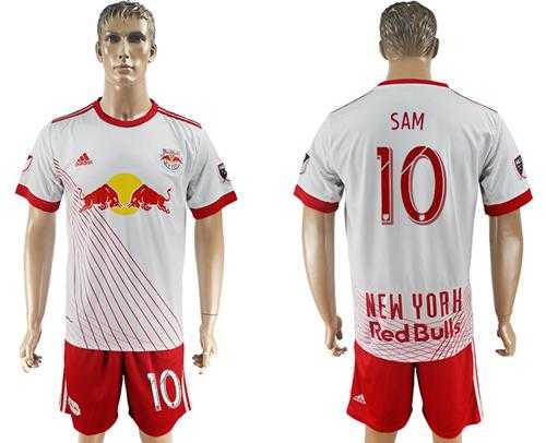 Red Bull #10 Sam White Home Soccer Club Jersey