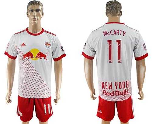 Red Bull #11 McCARTY White Home Soccer Club Jersey