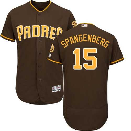 San Diego Padres #15 Cory Spangenberg Brown Flexbase Authentic Collection Stitched MLB Jersey
