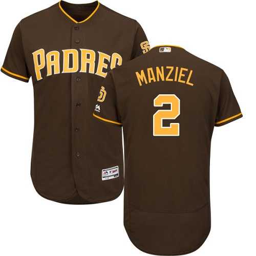 San Diego Padres #2 Johnny Manziel Brown Flexbase Authentic Collection Stitched MLB Jersey