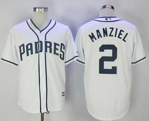 San Diego Padres #2 Johnny Manziel White New Cool Base Stitched MLB Jersey
