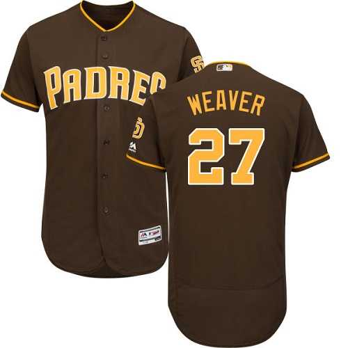 San Diego Padres #27 Jered Weaver Brown Flexbase Authentic Collection Stitched MLB Jersey