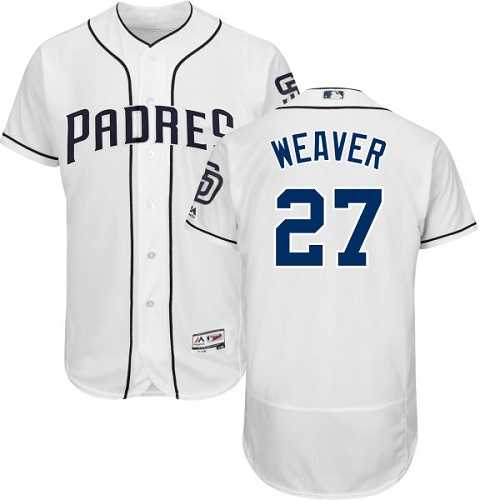 San Diego Padres #27 Jered Weaver White Flexbase Authentic Collection Stitched MLB Jersey San Diego Padres #27 Jered Weaver White Flexbase Authentic Collection Stitched MLB Jersey