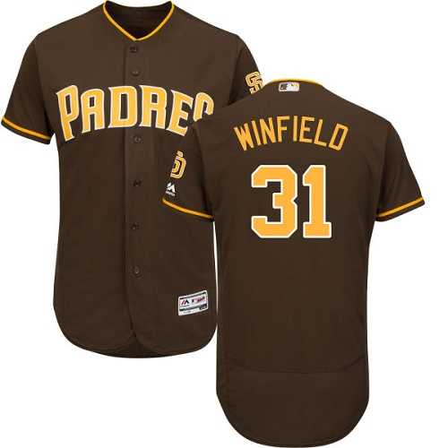 San Diego Padres #31 Dave Winfield Brown Flexbase Authentic Collection Stitched MLB Jersey San Diego Padres #31 Dave Winfield Brown Flexbase Authentic Collection Stitched MLB Jersey