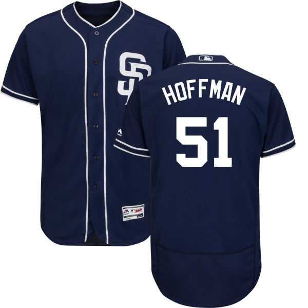 San Diego Padres #51 Trevor Hoffman Navy Blue Flexbase Authentic Collection Stitched MLB Jersey