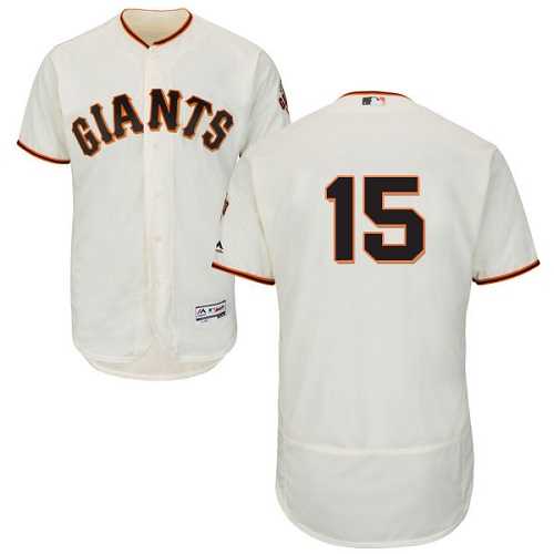 San Francisco Giants #15 Bruce Bochy Cream Flexbase Authentic Collection Stitched MLB Jersey