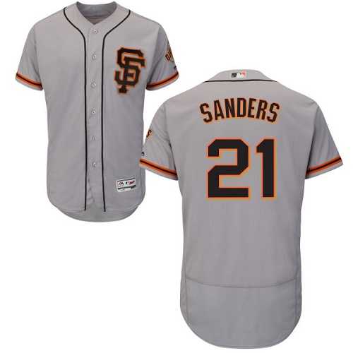 San Francisco Giants #21 Deion Sanders Grey Flexbase Authentic Collection Road 2 Stitched MLB Jersey San Francisco Giants #21 Deion Sanders Grey Flexbase Authentic Collection Road 2 Stitched MLB Jersey