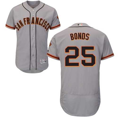 San Francisco Giants #25 Barry Bonds Grey Flexbase Authentic Collection Road Stitched MLB Jersey