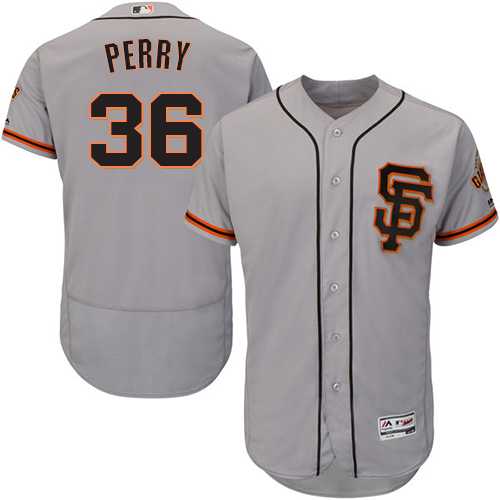 San Francisco Giants #36 Gaylord Perry Grey Flexbase Authentic Collection Road 2 Stitched MLB Jersey
