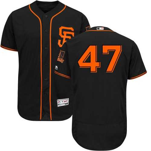 San Francisco Giants #47 Johnny Cueto Black Flexbase Authentic Collection Alternate Stitched MLB Jersey