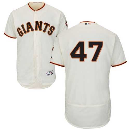 San Francisco Giants #47 Johnny Cueto Cream Flexbase Authentic Collection Stitched MLB Jersey