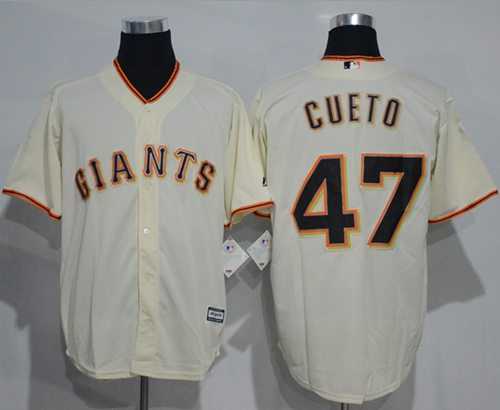 San Francisco Giants #47 Johnny Cueto Cream New Cool Base Stitched MLB Jersey
