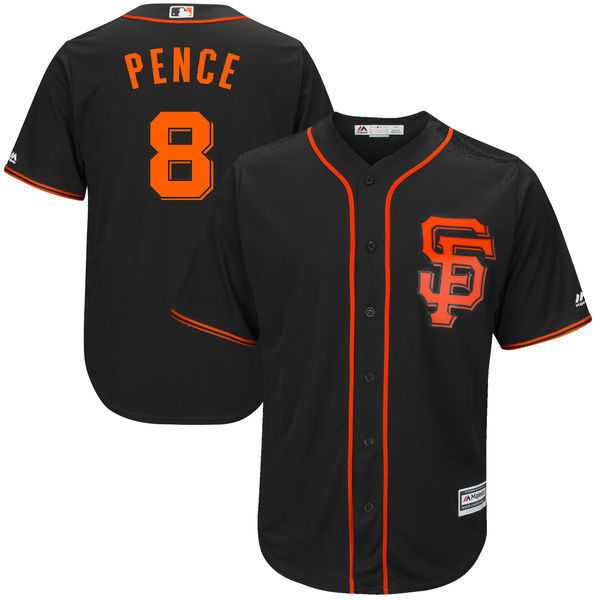 San Francisco Giants #8 Hunter Pence Black Alternate 2017 Cool Base Jersey