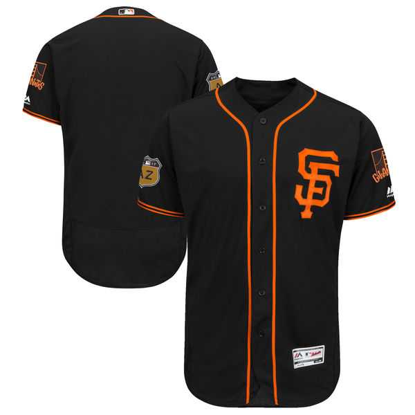 San Francisco Giants Blank Black 2017 Spring Training Flexbase Authentic Collection Stitched Baseball Jersey