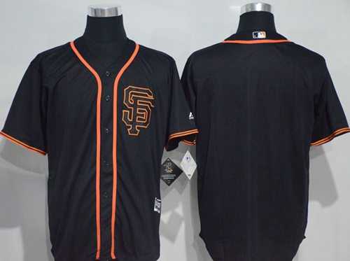 San Francisco Giants Blank Black New Cool Base Alternate Stitched MLB Jersey