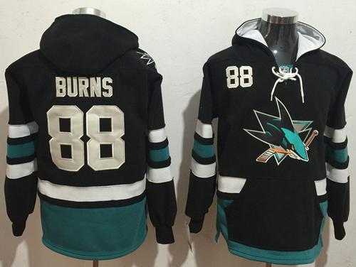 San Jose Sharks #88 Brent Burns Black Name & Number Pullover NHL Hoodie
