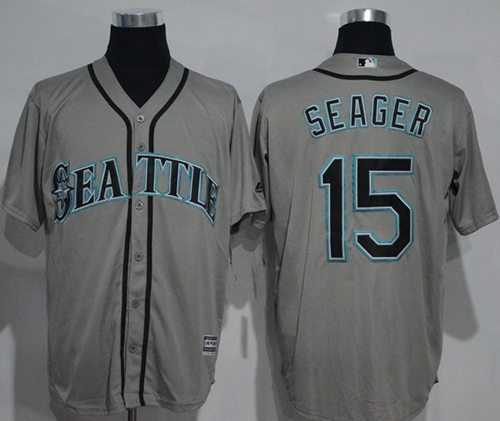 Seattle Mariners #15 Kyle Seager Grey New Cool Base Stitched MLB Jersey