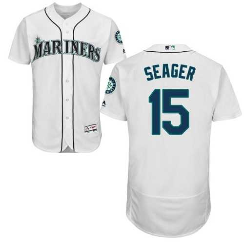 Seattle Mariners #15 Kyle Seager White Flexbase Authentic Collection Stitched MLB Jersey Seattle Mariners #15 Kyle Seager White Flexbase Authentic Collection Stitched MLB Jersey