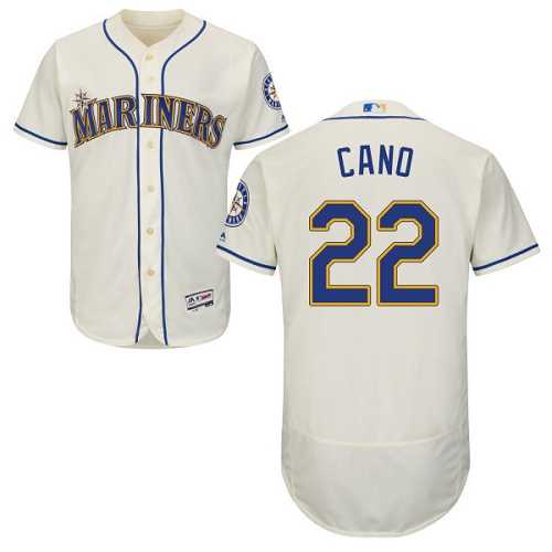 Seattle Mariners #22 Robinson Cano Cream Flexbase Authentic Collection Stitched MLB Jersey