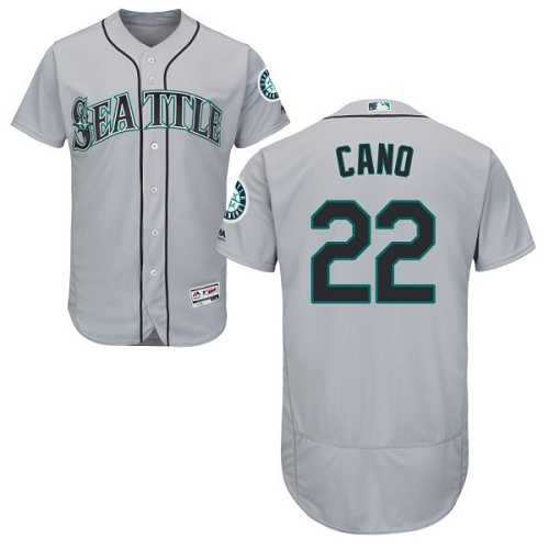Seattle Mariners #22 Robinson Cano Grey Flexbase Authentic Collection Stitched MLB Jersey