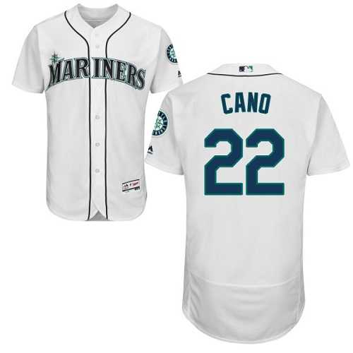 Seattle Mariners #22 Robinson Cano White Flexbase Authentic Collection Stitched MLB Jersey