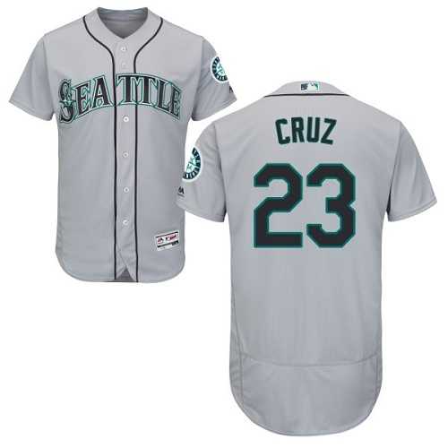 Seattle Mariners #23 Nelson Cruz Grey Flexbase Authentic Collection Stitched MLB Jersey