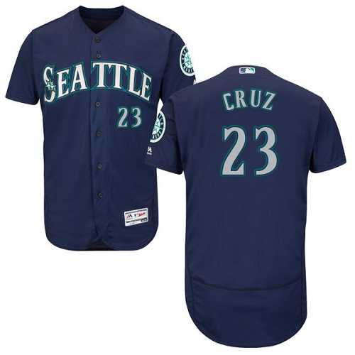 Seattle Mariners #23 Nelson Cruz Navy Blue Flexbase Authentic Collection Stitched MLB Jersey
