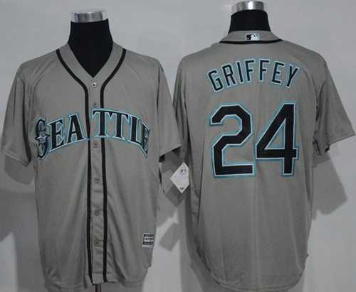 Seattle Mariners #24 Ken Griffey Grey New Cool Base Stitched MLB Jersey