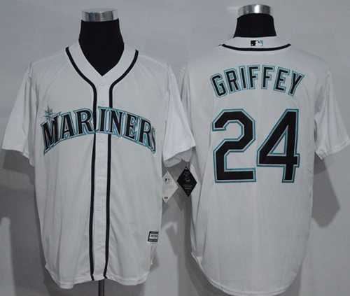 Seattle Mariners #24 Ken Griffey White New Cool Base Stitched MLB Jersey Seattle Mariners #24 Ken Griffey White New Cool Base Stitched MLB Jersey