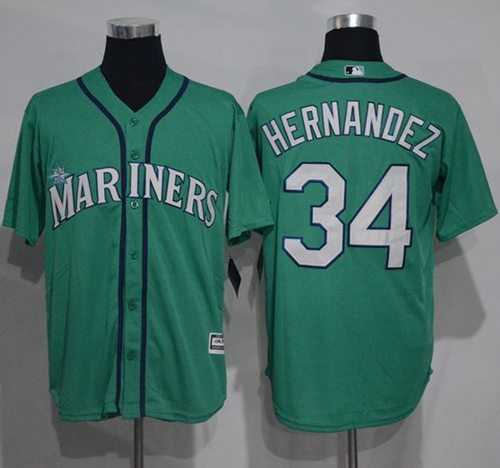 Seattle Mariners #34 Felix Hernandez Green New Cool Base Stitched MLB Jersey Seattle Mariners #34 Felix Hernandez Green New Cool Base Stitched MLB Jersey