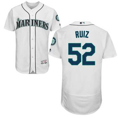 Seattle Mariners #52 Carlos Ruiz White Flexbase Authentic Collection Stitched MLB Jersey Seattle Mariners #52 Carlos Ruiz White Flexbase Authentic Collection Stitched MLB Jersey