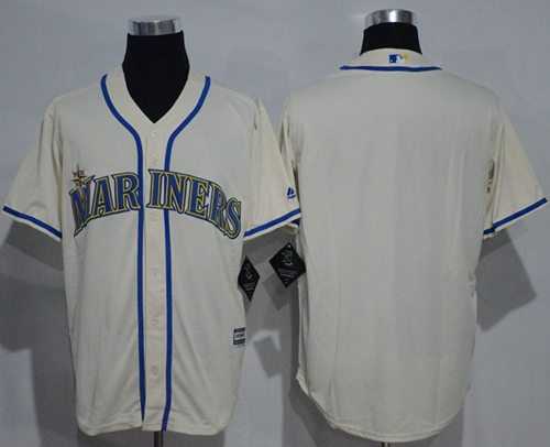 Seattle Mariners Blank Cream New Cool Base Stitched MLB Jersey