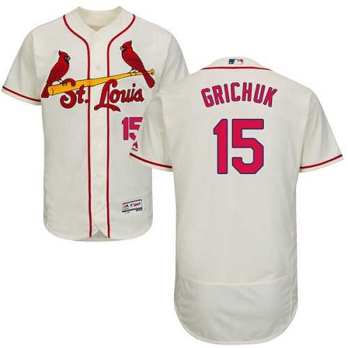 St.Louis Cardinals #15 Randal Grichuk Cream Flexbase Authentic Collection Stitched MLB Jersey