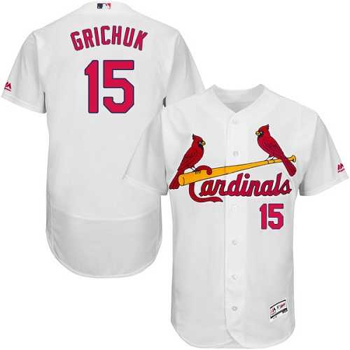 St.Louis Cardinals #15 Randal Grichuk White Flexbase Authentic Collection Stitched MLB Jersey