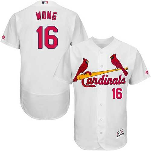 St.Louis Cardinals #16 Kolten Wong White Flexbase Authentic Collection Stitched MLB Jersey